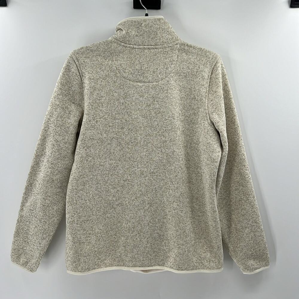L.L. Bean Women's Sweater Fleece Pullover - Tan/White - Medium - Picture 5 of 5